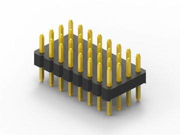 Trzy rzędy 5U PCB Header Connector Typ DIP Złota Błyskowa Czarna izolacja