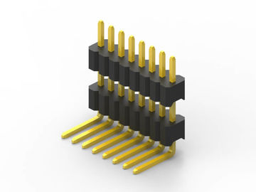 1.27 mm Pitch PCB Header Connector Konkawy Wgięty Jednorzędowy Podwójny Plastic