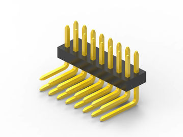 Połączenie nagłówka PCB z męskim szpilkiem 1,0 mm Pitch PA6T Czarny plastikowy kąt prosty