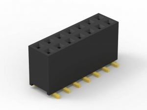 prostokąta SMT PCB Header Connector Surface Mount PA6T Materiał Czarny