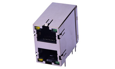 Wysoki standard Rj45 łącz sieciowy podwójna warstwa z lampą LED