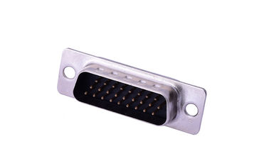 Trzy rzędy Db 26 Pin Connector, 180 stopni D Sub Male Connector, stop miedziany