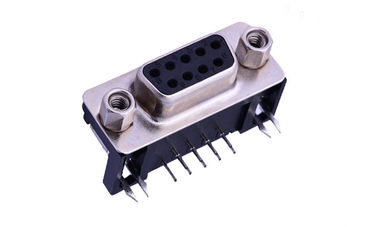 9 PIN D-SUB gniazdo 90 stopni 250V napięcie znamionowe PBT Materiał do interfejsu sygnału