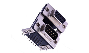 Dwa rzędy Db9 Male Connector, 9 Pin D Type Male Connector Materiał PBT