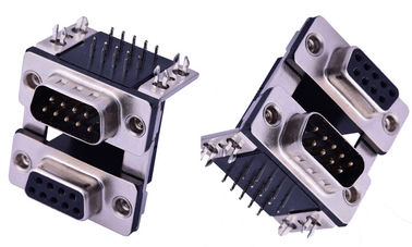 Dwa rzędy Db9 Male Connector, 9 Pin D Type Male Connector Materiał PBT
