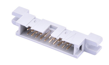 2.54 Pitch IDC Box Header Connector W prostokątnym szarym izolatorze PBT