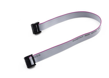 Niestandardowy 10 szpilkowy płaski kabel wstążkowy, 2,54 mm 10 Way Idc zestaw kabla wstążkowego