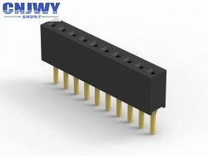 Czarne kobiece łącznik nagłówka PCB 1.27mm Pitch LCP Materiał H = 2.1mm