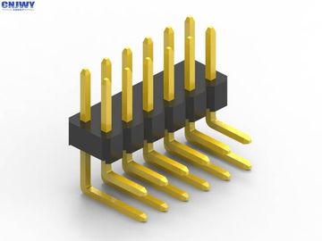 Miedzi 2,00 mm Pcb Header Pins Podwójny rząd, przez dziurę 14 Pin Header Connector