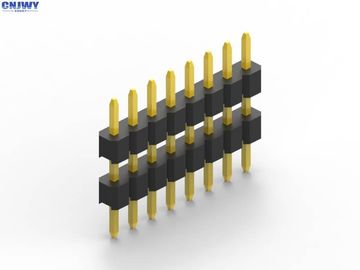 Pojedynczy rzędowy łącznik głowicy szpilki 2,0 mm PitchBlack PA6T Izolacja podwójny tworzywo sztuczne
