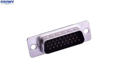 Trzy rzędy Db 26 Pin Connector, 180 stopni D Sub Male Connector, stop miedziany