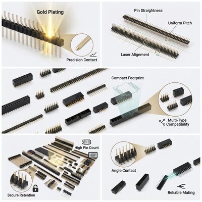 Złącze typu pin header męski, dwurzędowy, prosty, rastrowanie 2.54mm, do montażu przewlekanego na PCB, konfiguracja 80 pinów