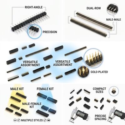 Złącze typu pin header męski, dwurzędowy, prosty, rastrowanie 2.54mm, do montażu przewlekanego na PCB, konfiguracja 80 pinów