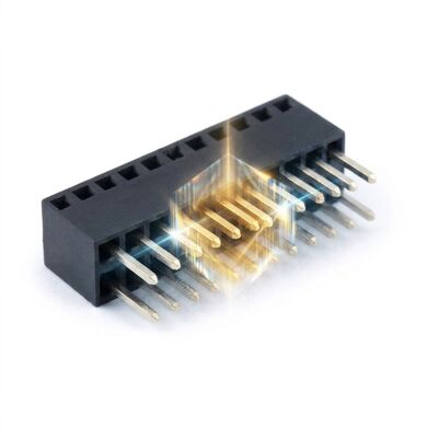 Złącze żeńskie o rozstawie 2,54 mm, wysokoprądowe, 5 A, z podwójnym stykiem, gniazdo PCB zasilania