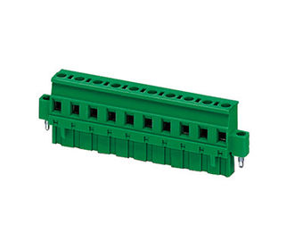 Włączalny złącze bloku końcowego CPT 7,62 mm Pitch 1*11P Green PA66 SN Plated 30-12AWG