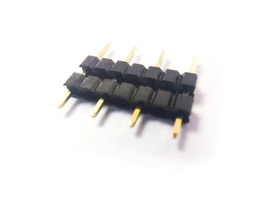 Fosfor Brązowy 2,54 mm Pitch PA6T 1 * 7P Złoty Flasch Pin Header