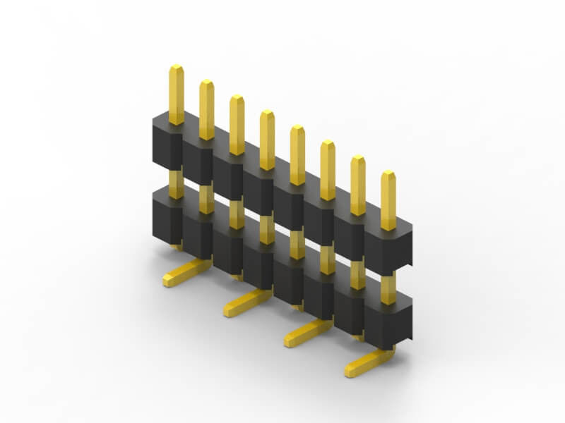Nawierzchnia płytki PCB Mount Pin Header, przez otwór pojedynczy wiersz 2 mm Header Connector