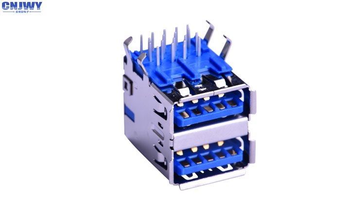 Wysokiej prędkości daty Wire Input Output Connectors Dwuwarstwowy DIP Typ Błękitny Plastic