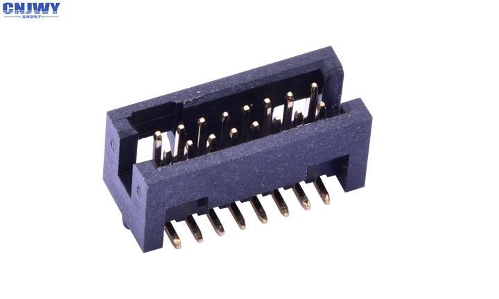 1.27 mm PCB 14 Pin Box Header Connector Surface Mount Nylon 6T Czarny