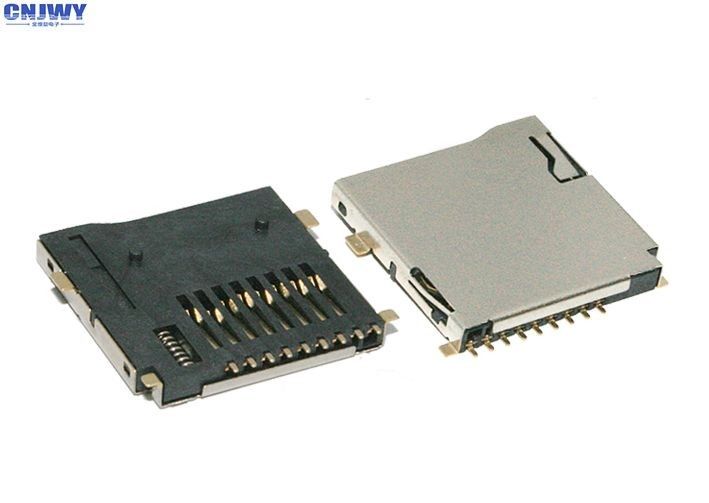 TF zewnętrzne spawanie łącznik karty Micro SD posiadacz 9 PIN Cztery stopy samodzielny typ powłoki