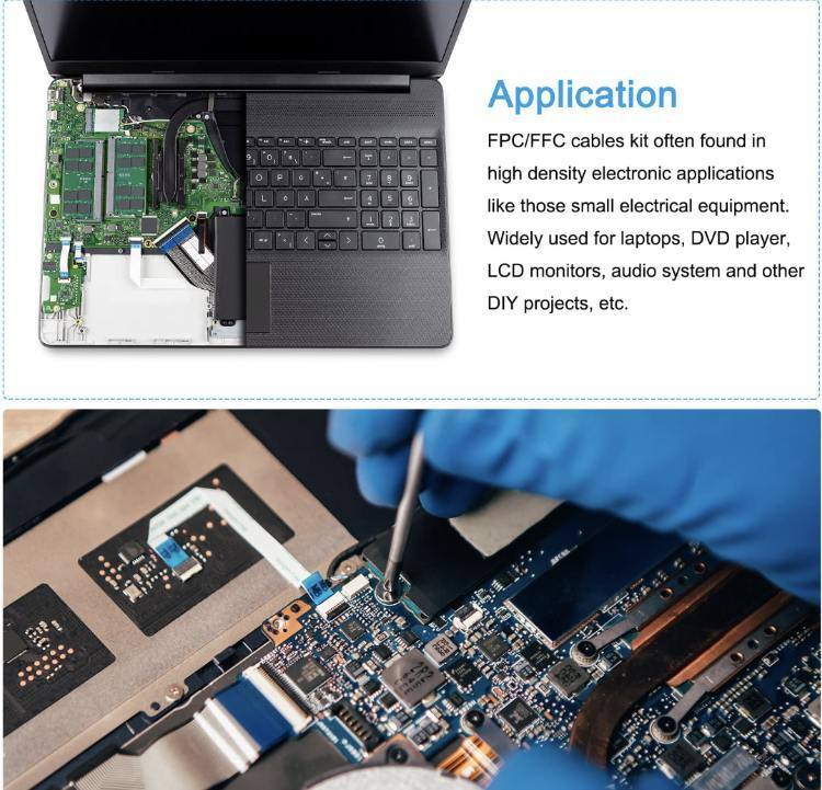 Wytrzymały zespół kabli FFC o wysokiej elastyczności i precyzyjnym odbiciu, nadający się do złożonych urządzeń elektronicznych