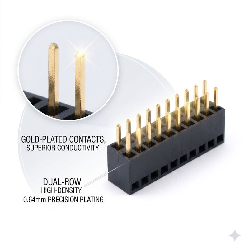 Złącze żeńskie typu mezzanine o rozstawie 0,8 mm o drobnej podziałce Dwurzędowe gniazdo PCB 2x30P do układania w stosy