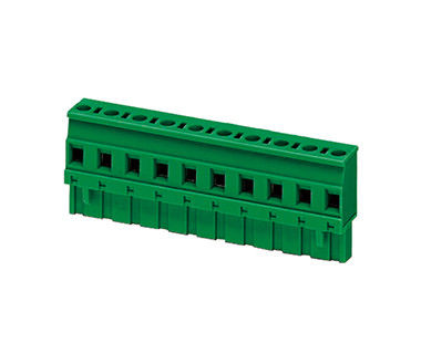 H26.0mm DIP Plug In Terminal Block Connector 1*09P Green PA66 SN Płyty 30-12AWG