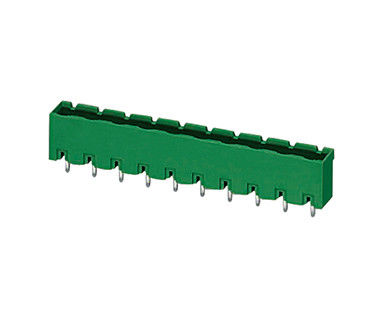 Zielony złącze bloku końcowego podłączalny 1 * 13P PA66 SN pokryty płytką DIP H15.9mm