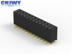 Wytrzymały 20 pinów łącznik nagłówka PCB 1mm Pitch PA6T Dual Row Male Pin Header