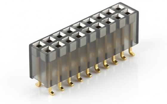 Złącze żeńskie goldpin 2x20P rastra 2.54mm, obciążalność prądowa 3A