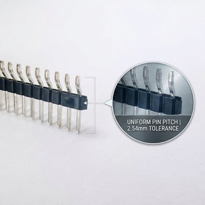 Złącze typu pin header męski SMT o rastrze 1.27mm, podwójny rząd, kompaktowa konstrukcja do montażu powierzchniowego na PCB